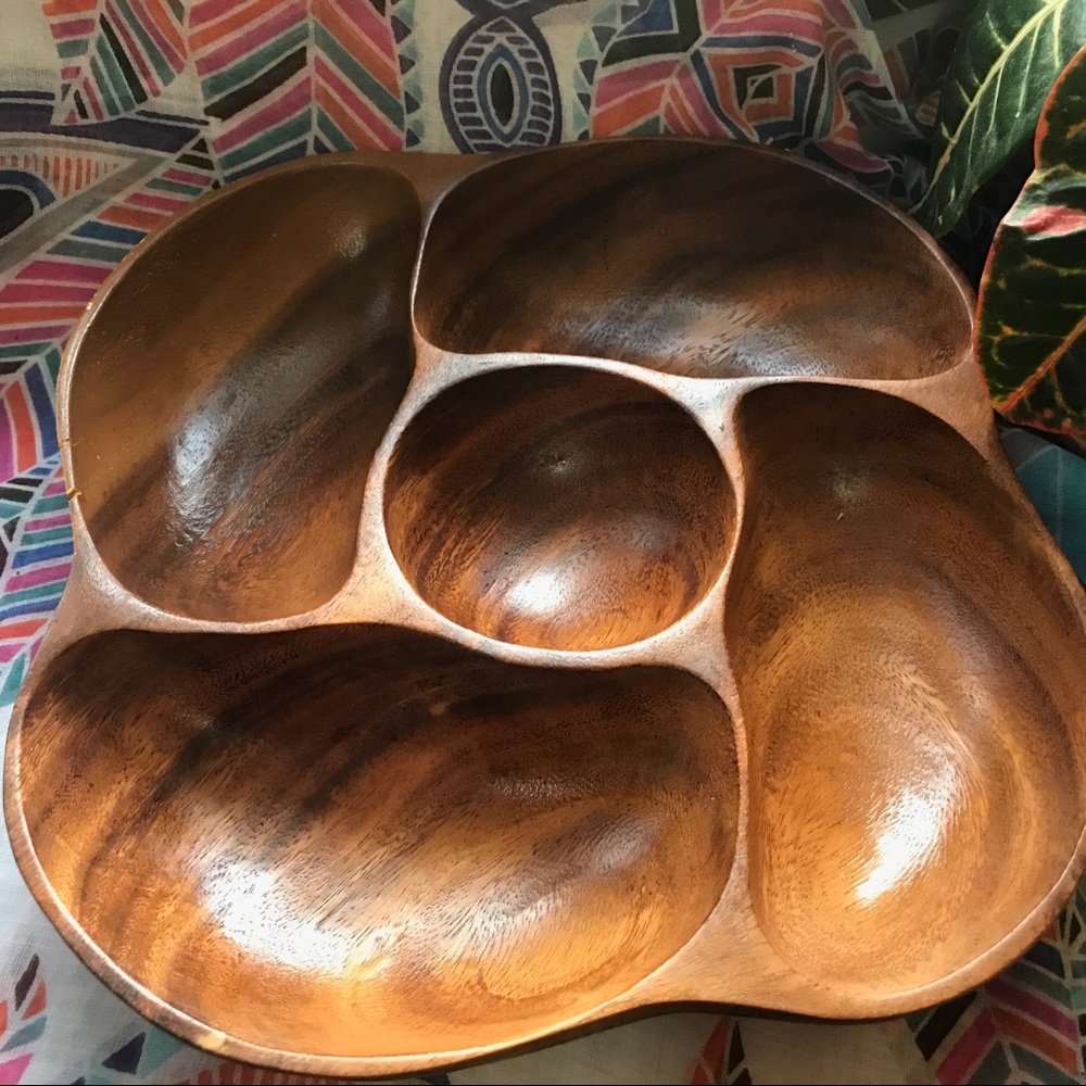MCM wood chip n dip/assorted nut tray